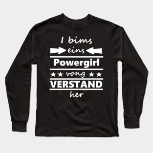 Frauenpower Powergirl Lustig Frauentag Geschenk Long Sleeve T-Shirt
